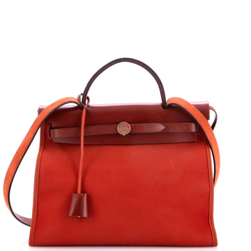 Hermes Herbag Zip Leather and Toile 31