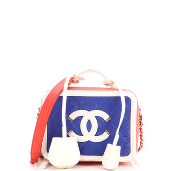 Chanel Filigree Vanity Case Quilted Caviar Small