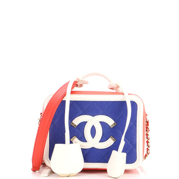 Chanel Filigree Vanity Case Quilted Caviar Small