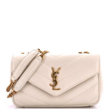 Saint Laurent Loulou NM Shoulder Bag Matelasse Chevron Leather Small