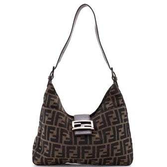 Fendi Vintage Shoulder Bag Zucca Canvas Medium