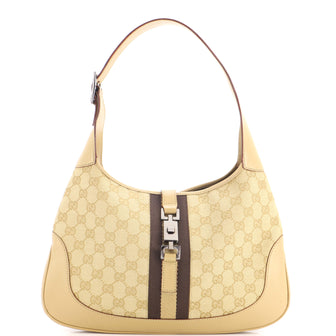 Gucci Web Jackie O Hobo GG Canvas Medium