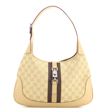 Gucci Web Jackie O Hobo GG Canvas Medium