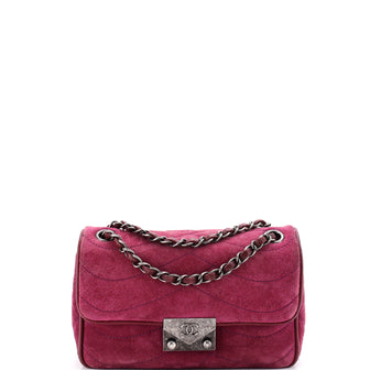 Chanel Pagoda Flap Bag Suede and Lambskin Medium