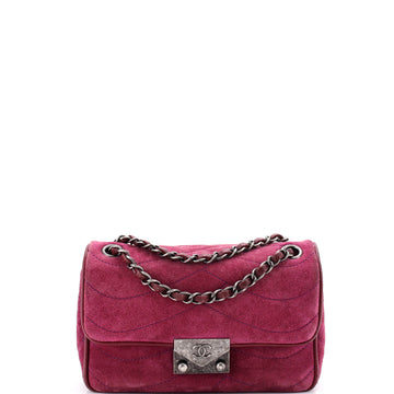 Chanel Pagoda Flap Bag Suede and Lambskin Medium