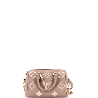 Louis Vuitton Speedy Bandouliere Bag Bicolor Monogram Empreinte Giant 20