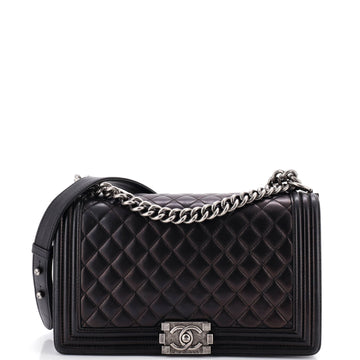 Chanel Boy Flap Bag Quilted Lambskin New Medium