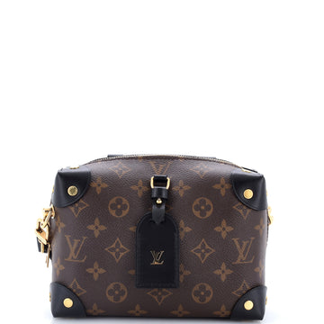 Louis Vuitton Petite Malle Souple Handbag Monogram Canvas with Leather