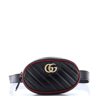 Gucci GG Marmont Belt Bag Diagonal Quilted Leather