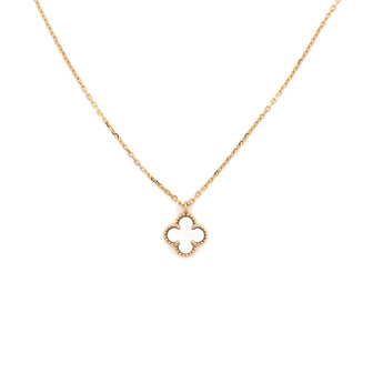 Van Cleef & Arpels Sweet Alhambra Pendant Necklace 18K Yellow Gold and Mother of Pearl