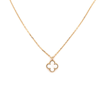 Van Cleef & Arpels Sweet Alhambra Pendant Necklace 18K Yellow Gold and Mother of Pearl
