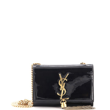 Saint Laurent Classic Monogram Tassel Crossbody Bag Patent Small