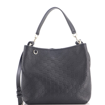 Gucci GG Emblem Bucket Bag GG Embossed Leather Medium