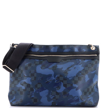 Louis Vuitton Hunter Handbag Limited Edition Camouflage Damier Cobalt