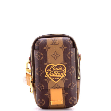 Louis Vuitton Nigo Flap Double Phone Pouch Limited Edition Stripes Monogram Canvas