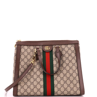 Gucci Ophidia Top Handle Tote GG Coated Canvas Medium