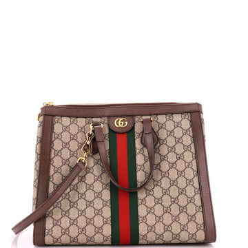 Gucci Ophidia Top Handle Tote GG Coated Canvas Medium
