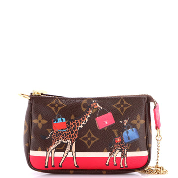 Louis Vuitton Pochette Accessoires Limited Edition Christmas Animation Monogram Canvas Mini