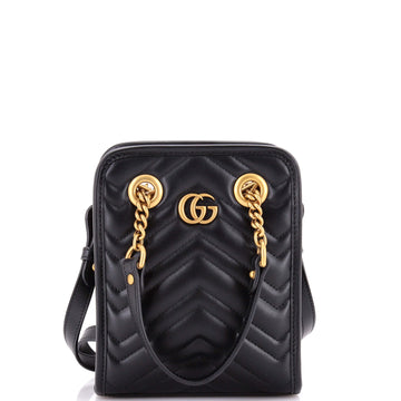 Gucci GG Marmont Handle Crossbody Bag Matelasse Leather Mini