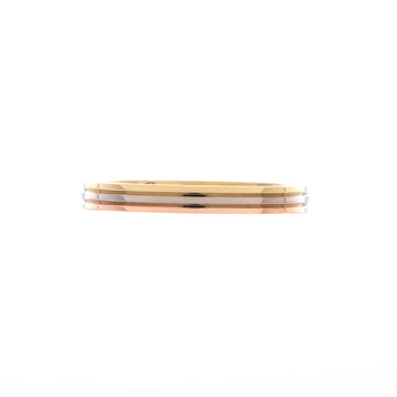Cartier Vendome Louis Cartier Wedding Band Ring 18K Tricolor Gold 2.5mm