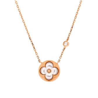 Louis Vuitton Color Blossom BB Sun Pendant Necklace 18K Rose Gold with Mother of Pearl and Diamond