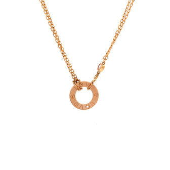 Cartier 2 Diamonds Love Pendant Necklace 18K Rose Gold and Diamonds