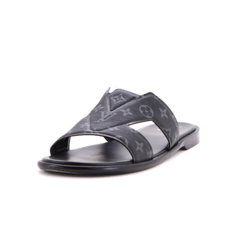 Louis Vuitton Men’s Oasis Mule Sandals Monogram Eclipse Canvas
