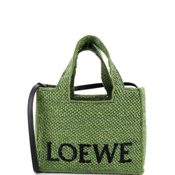 Loewe Paula's Ibiza Logo Convertible Tote Raffia Small