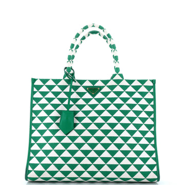 Prada Symbole Shopper Tote Jacquard Large