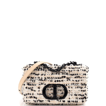 Christian Dior Caro Bag Macrocannage Tweed Small