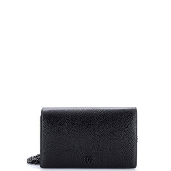 Gucci Petite GG Marmont Chain Wallet Leather Mini