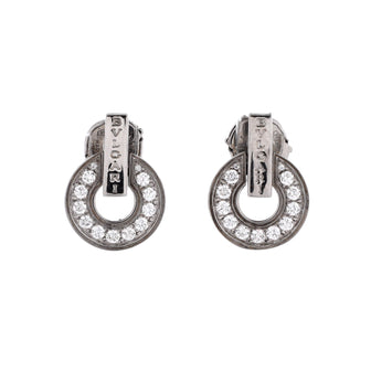 Bvlgari Bvlgari Bvlgari Openwork Earrings 18K White Gold with Diamonds