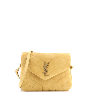 Saint Laurent Loulou Shoulder Bag Matelasse Chevron Suede Toy