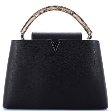 Louis Vuitton Capucines Bag Leather with Python MM