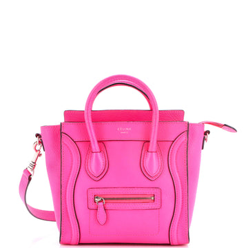 Celine Luggage Bag Grainy Leather Nano