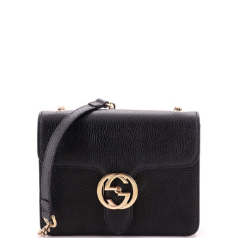 Gucci Interlocking Shoulder Bag Leather Small