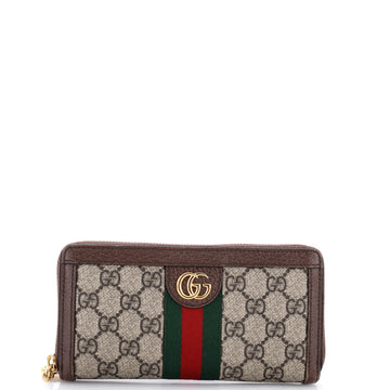 Gucci Ophidia Zip Around Wallet GG Coated Canvas