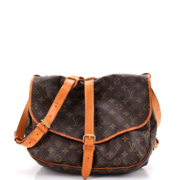 Louis Vuitton Saumur Handbag Monogram Canvas 35