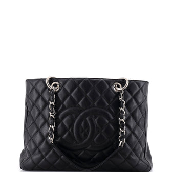 Chanel Grand Shopping Tote Quilted Caviar XL