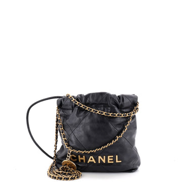 Chanel 22 Chain Hobo Quilted Calfskin Mini