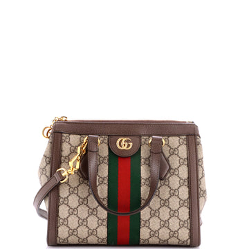 Gucci Ophidia Top Handle Tote GG Coated Canvas Small