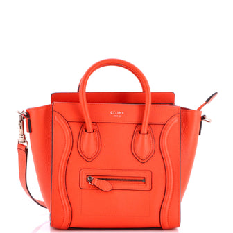 Celine Luggage Bag Grainy Leather Nano