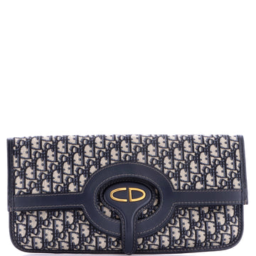 Christian Dior Fold Over Clutch Oblique Canvas