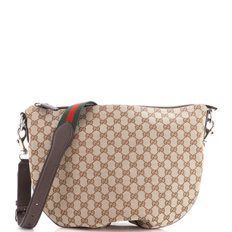 Gucci B Messenger Bag GG Canvas Medium