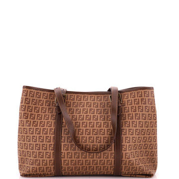Fendi Belted Handle Tote Zucchino Coated Canvas Large