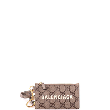 Gucci x Balenciaga The Hacker Project Zip Card Case with Strap GG Coated Canvas