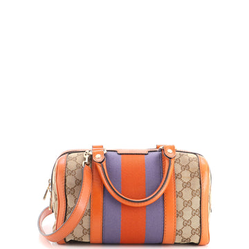 Gucci Vintage Web Boston Bag GG Canvas Small