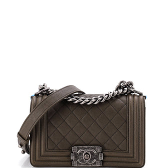 Chanel Boy Flap Bag Quilted Caviar Small