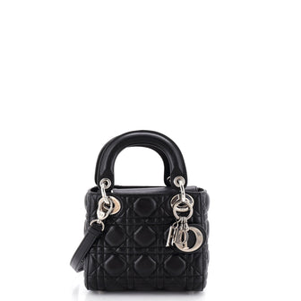 Christian Dior Lady Dior Bag Cannage Quilt Lambskin Mini