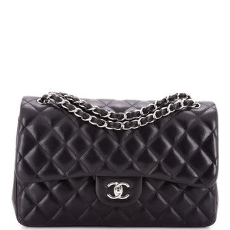 Chanel Classic Double Flap Bag Quilted Lambskin Jumbo
